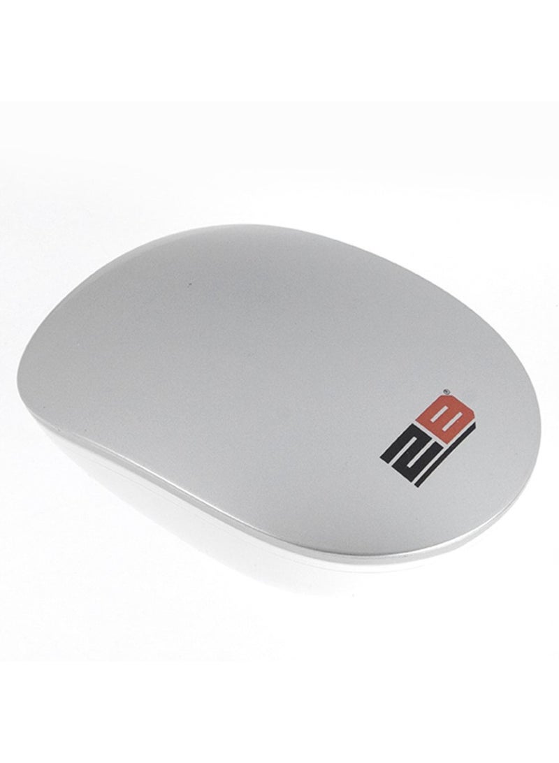 2B 2.4G Wireless Mouse with Movable Cover MO307 - White x Silver - Image 4